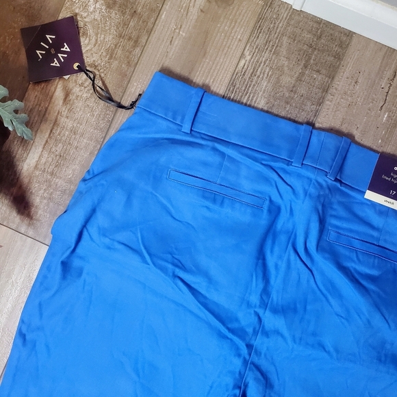 NWT Ava & Viv Blue High Rise Ankle Pant Size 17 - Picture 15 of 16